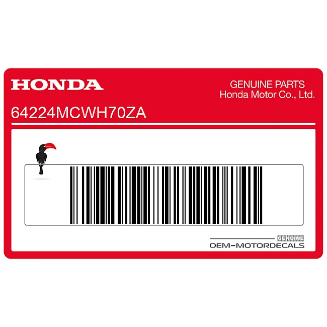 Honda VFR800 Linker Seitenverkleidungsaufkleber Links OEM 64224MCWH70ZA
