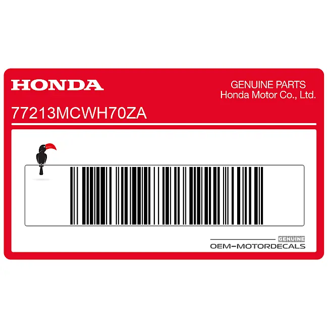 Honda VFR800 Heckhöcker Aufkleber OEM 77213MCWH70ZA