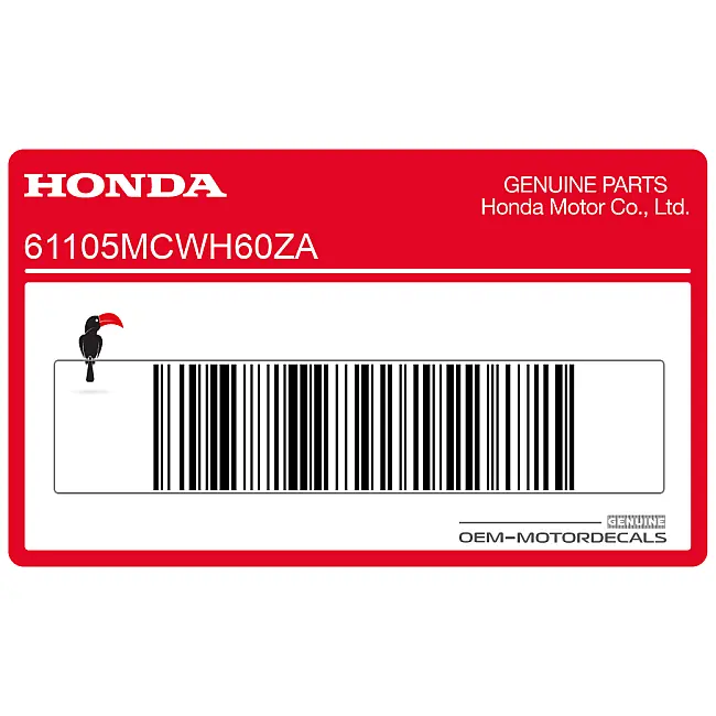 Honda VFR800 Vordere Schutzblech Aufkleber Rechte Seite OEM 61105MCWH60ZA