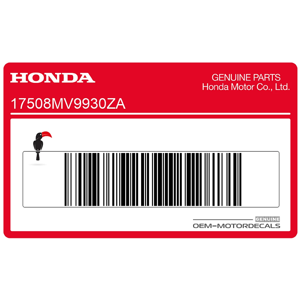 Honda CBR600F Hurricane Tanksticker Linkerkant OEM 17508MV9930ZA