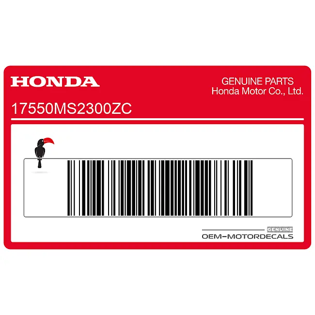 Pegatina Gráfica Original Honda CBR1000F Depósito de Combustible OEM 17550MS2300ZC