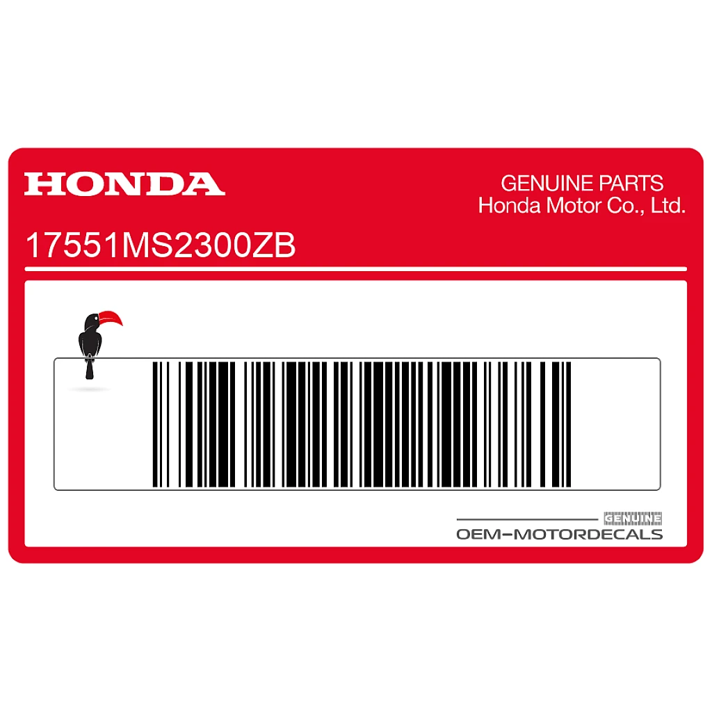 Pegatina Honda CBR1000F para depósito CBR, lado derecho OEM 17551MS2300ZB
