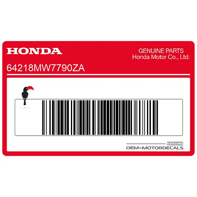 Honda CBR1000F Pegatina Carenado Derecho Lado Derecho OEM 64218MW7790ZA
