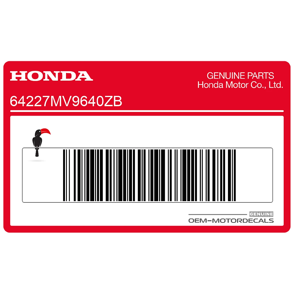 Honda CBR600F HURRICANE Adesivo logo carenatura Honda OEM 64227MV9640ZB