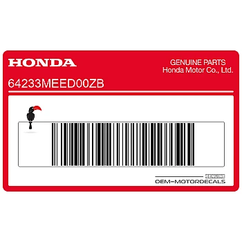 Front cowling decal, left side