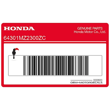 Frame cowling decal, right side