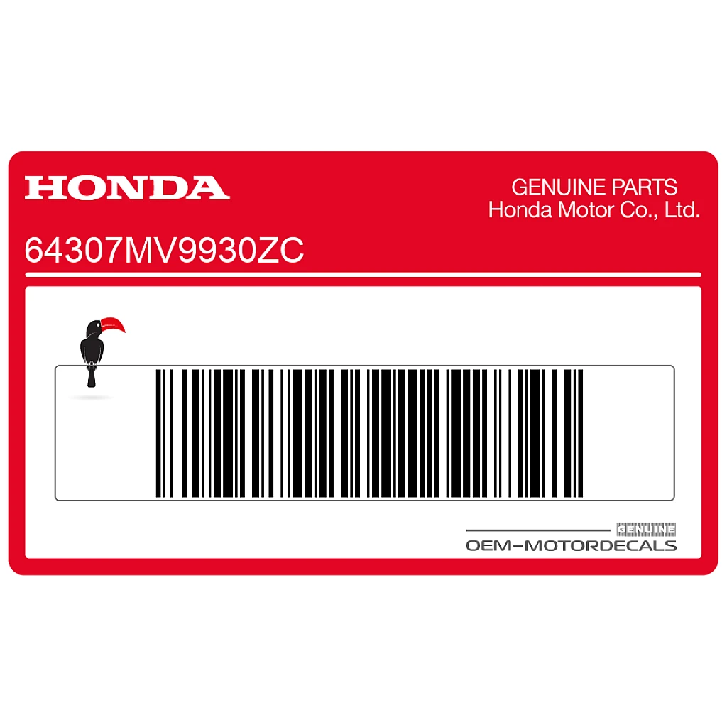 Honda CBR600F HURRICANE Aufkleber rechte Verkleidung rechts OEM 64307MV9930ZC