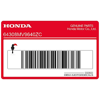 Belly pan decal, right side
