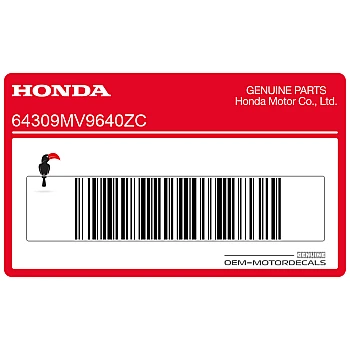 Belly pan decal, right side