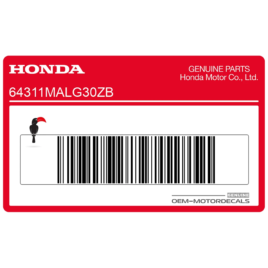 Emblème CBR Honda pour sabot moteur OEM 64311MALG30ZB