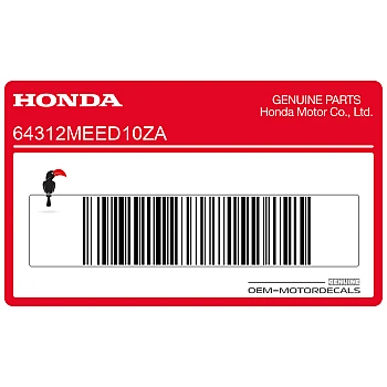 Belly pan decal, left side