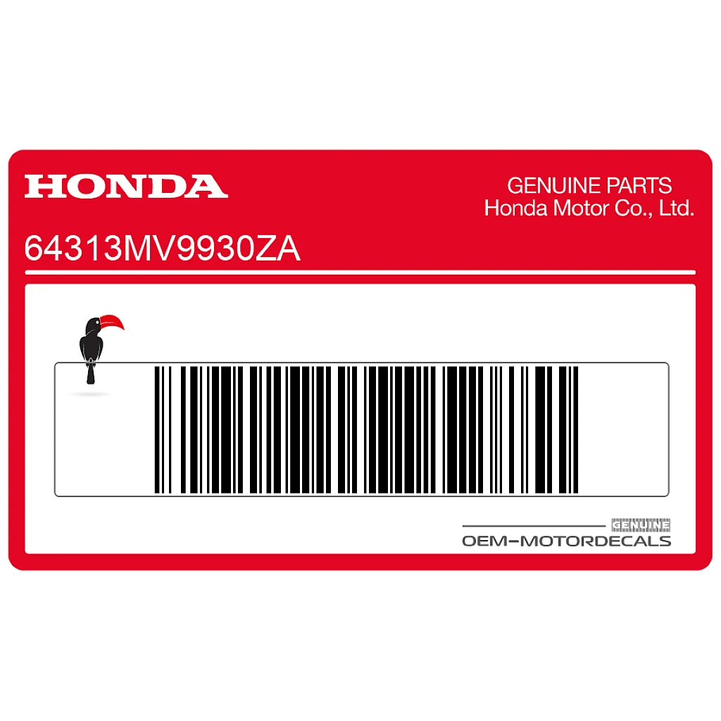 Honda CBR600F Hurricane Rechter Kuipdeel CBR Sticker Rechts OEM 64313MV9930ZA