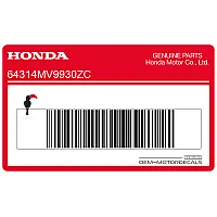 HONDA Right Fairing Stripe Decal, Right Side 64314-MV9-930ZC