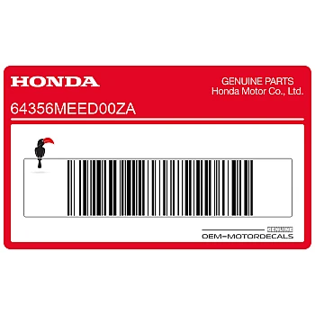 Side cowling decal, left side