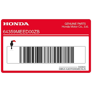 Side cowling decal, left side