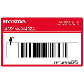 Belly pan decal, left side