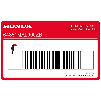 Belly pan decal, left side