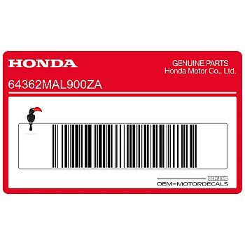 Belly pan decal, left side