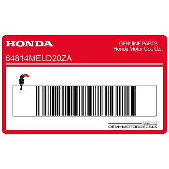 Side cowling decals set, left side