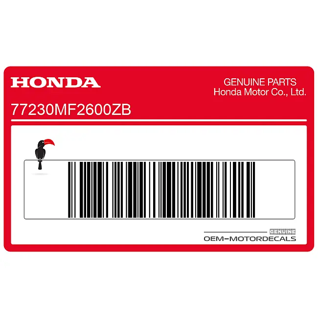Honda VF500 Side Cover Stripe Decal OEM 77230MF2600ZB