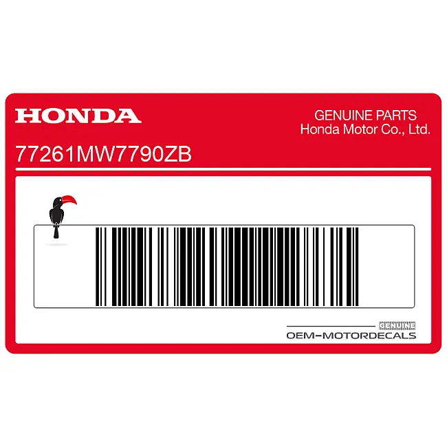 Honda CBR1000F Pegatina Carenado Lado Derecho OEM 77261MW7790ZB
