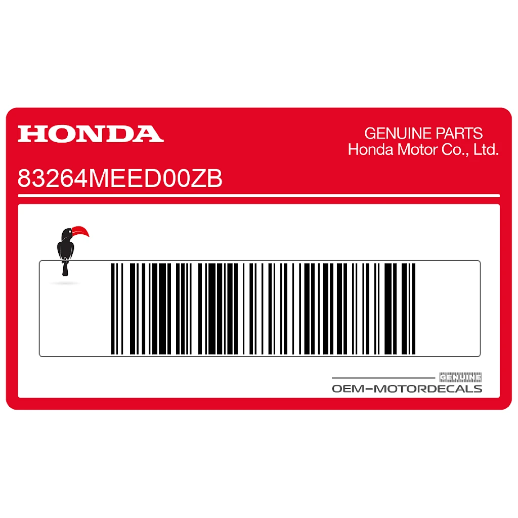 Honda CBR600RR obere Verkleidung Aufkleber linke Seite OEM 83264MEED00ZB