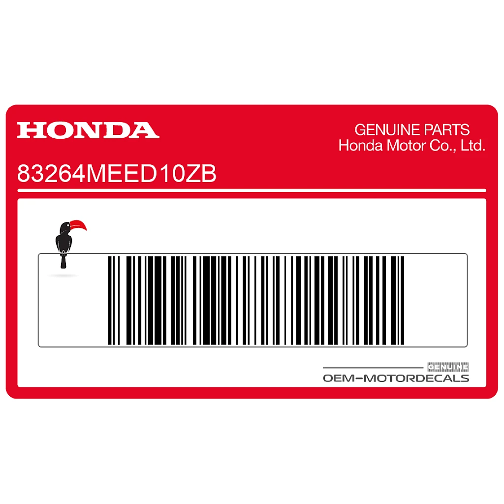 Honda CBR600RR linke obere Verkleidung Aufkleber OEM 83264MEED10ZB Original Werksgrafik Motorradaufkleber