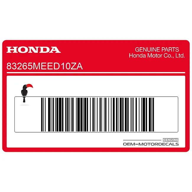 Honda CBR600RR Pegatina Carenado Superior CBR Lado Derecho OEM 83265MEED10ZA