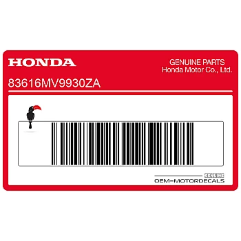 Naklejka na tylną owiewkę / zadupek, prawa strona