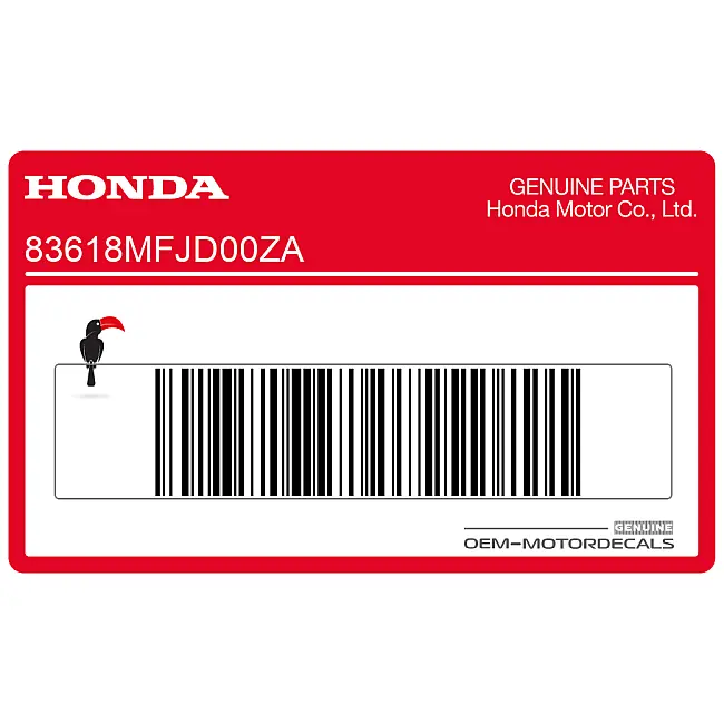 Honda CBR600RR Adesivo codone posteriore lato destro OEM 83618MFJD00ZA