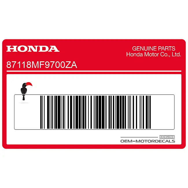 Honda VT500 Tankaufkleber Grafik original Vinyl Aufkleber OEM 87118MF9700ZA für Motorradrestaurierung