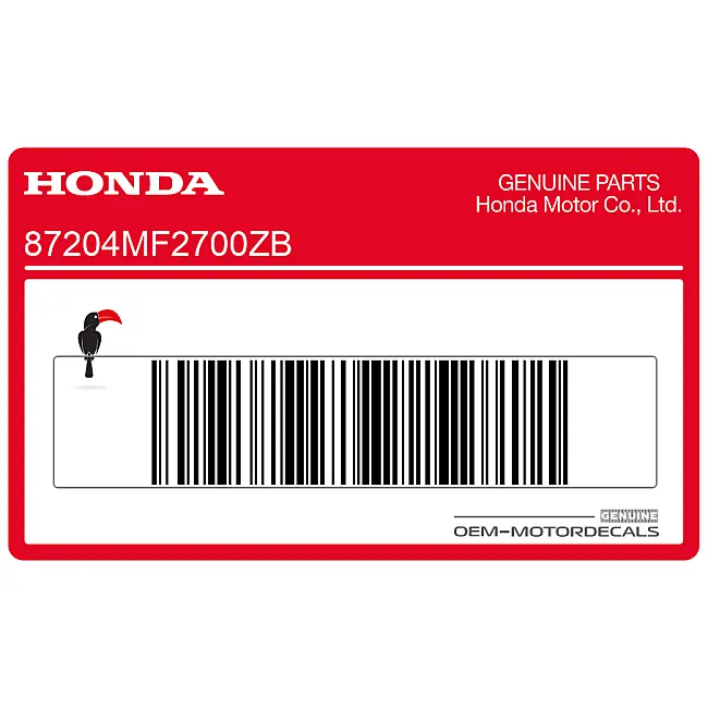 Genuine Honda VF500 Fairing Stripe Graphic Part Number 87204MF2700ZB for Factory Bodywork Restoration