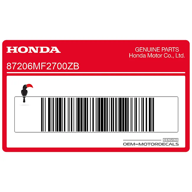 Honda VF500 Lower Cowl Stripe OEM 87206MF2700ZB Genuine Factory Graphic for Fairing Restoration