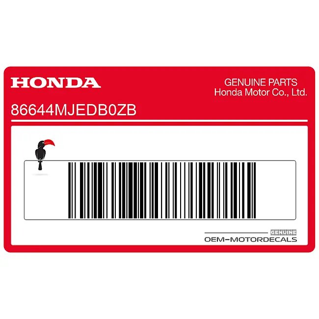 Honda CBR650F Adhesivo CBR Carenado Medio Izquierdo Gráfico OEM 86644-MJE-DB0ZB