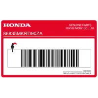 HONDA Pegatina de tapa lateral derecha CBR Fireblade, lado derecho 86835-MKR-D90ZA