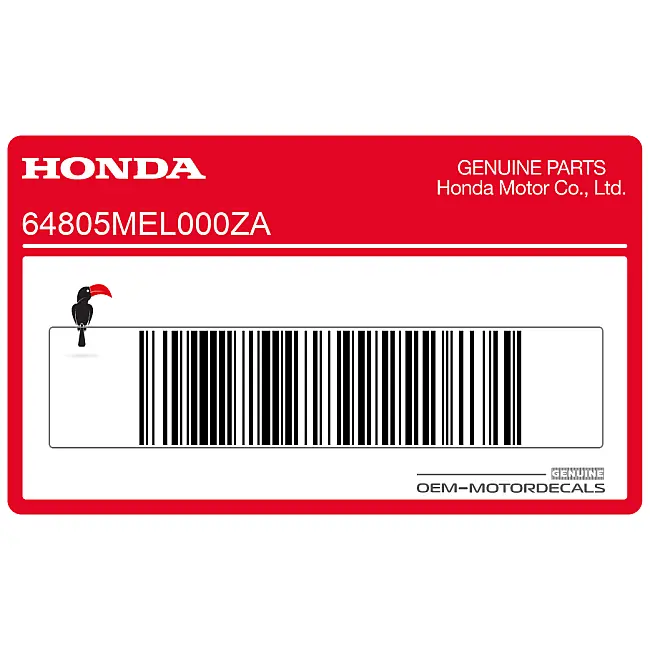 Autocollant Honda CBR1000RR Fireblade pour pare-brise OEM 64805MEL000ZA