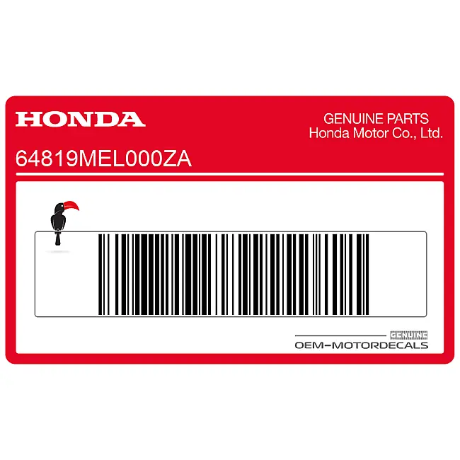 Emblème logo HONDA pour sabot moteur Honda CBR1000RR Fireblade OEM 64819MEL000ZA