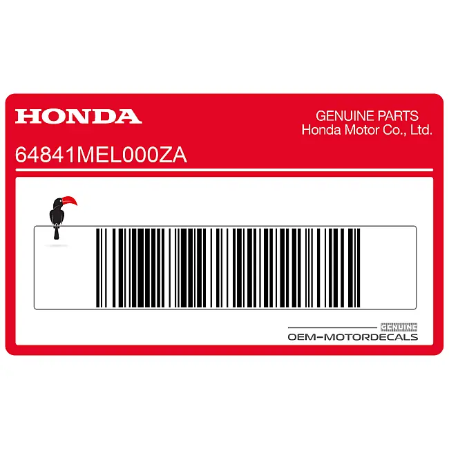 Emblème HONDA pour coque arrière de selle HONDA CBR1000RR FIREBLADE OEM 64841MEL000ZA