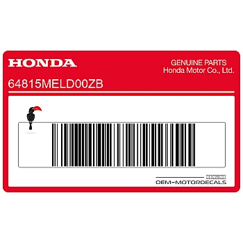 Side cowling decal, right side