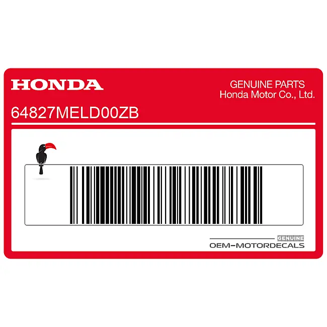 Honda CBR1000RR FIREBLADE Autocollant Sabot Moteur Gauche Côté Gauche OEM 64827MELD00ZB Graphisme Usine