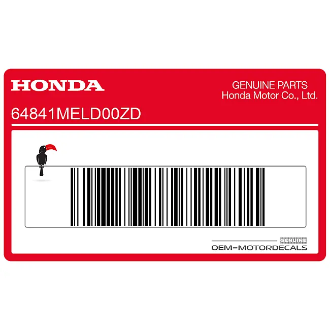 Autocollant Honda CBR1000RR Fireblade Coque Arrière OEM 64841MELD00ZD