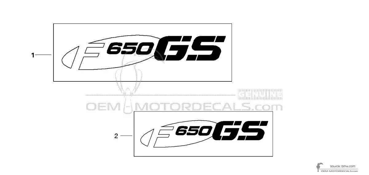 Autocollants pour BMW F650GS 2008 - Argent • BMW Autocollants OEM