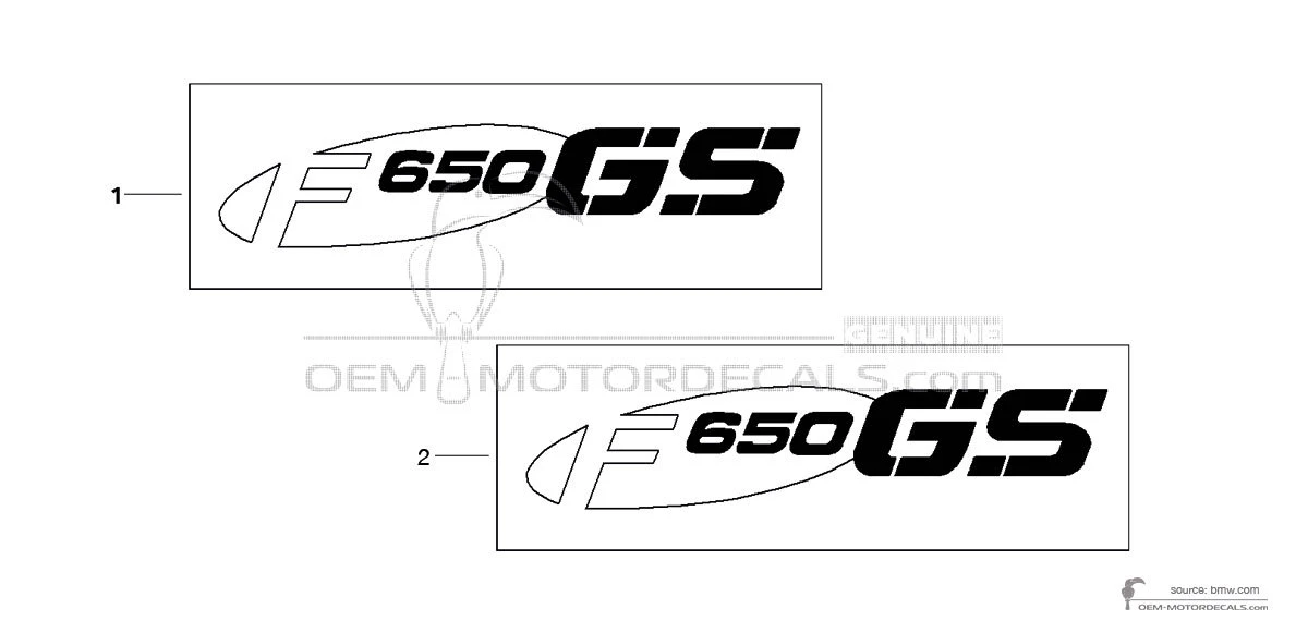 Autocollants pour BMW F650GS 2011 - Orangé • BMW Autocollants OEM