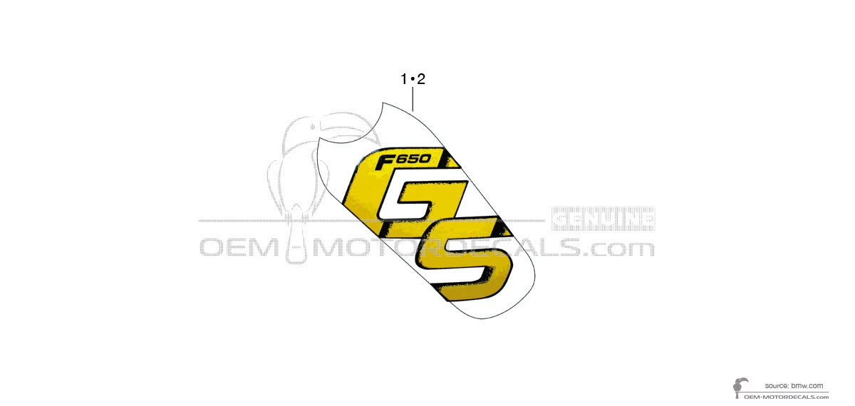 Autocollants pour BMW F650GS 2011 - Jaune • BMW Autocollants OEM