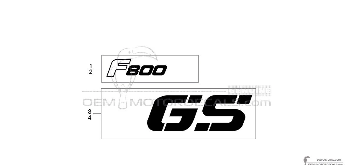 Aufkleber für BMW F800GS 2009 - Orange • BMW OEM-Aufkleber