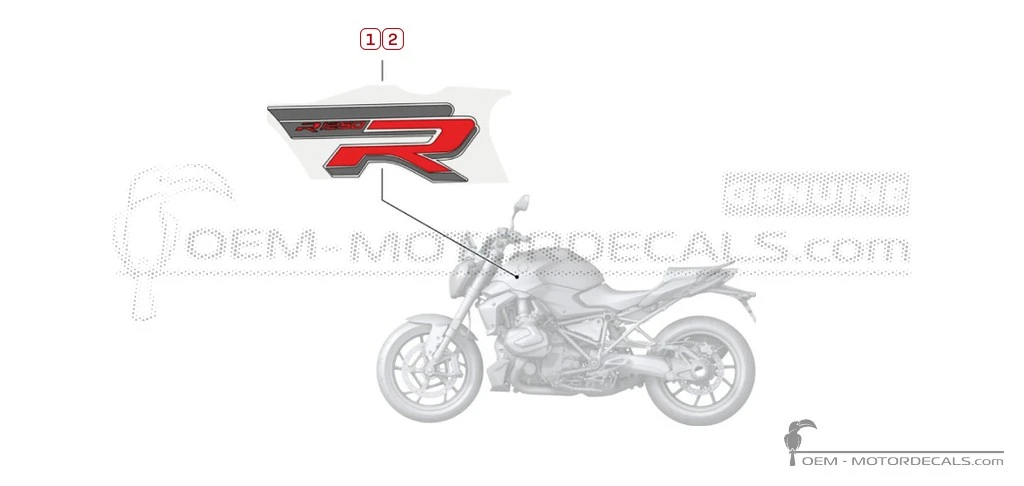 Adesivi per BMW R1250R 2021 • BMW Adesivi OEM