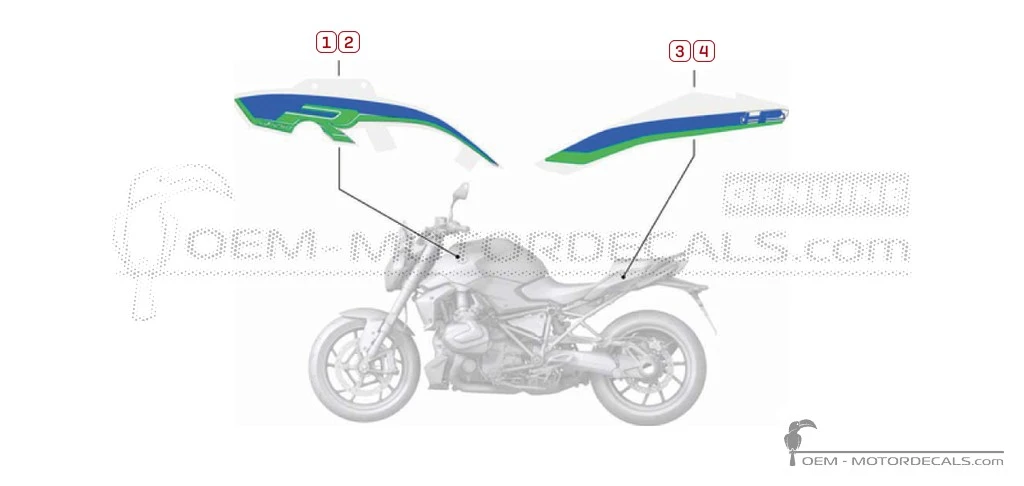 Autocollants pour BMW R1250R HP 2021 • BMW Autocollants OEM