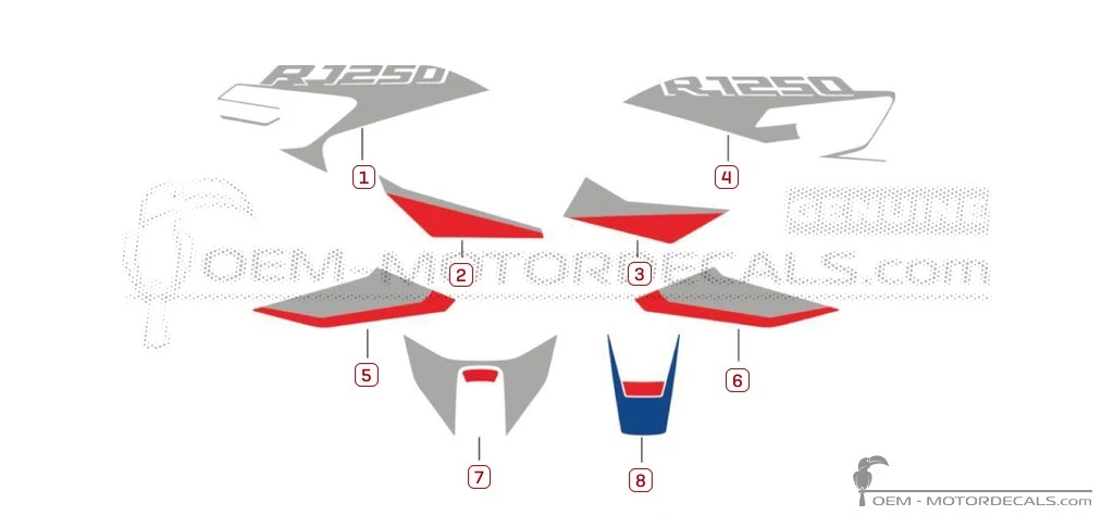 Stickers voor BMW R1250R Sport 2023 • BMW OEM Stickers
