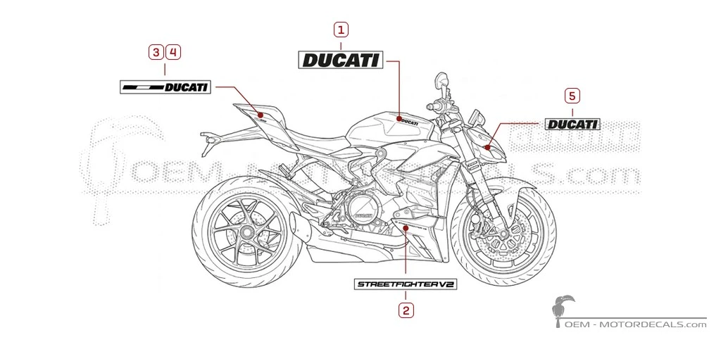 Aufkleber für Ducati STREETFIGHTER V2 2024 • Ducati OEM-Aufkleber Aufkleber für Ducati STREETFIGHTER V2 2024 • Ducati OEM-Aufkleber