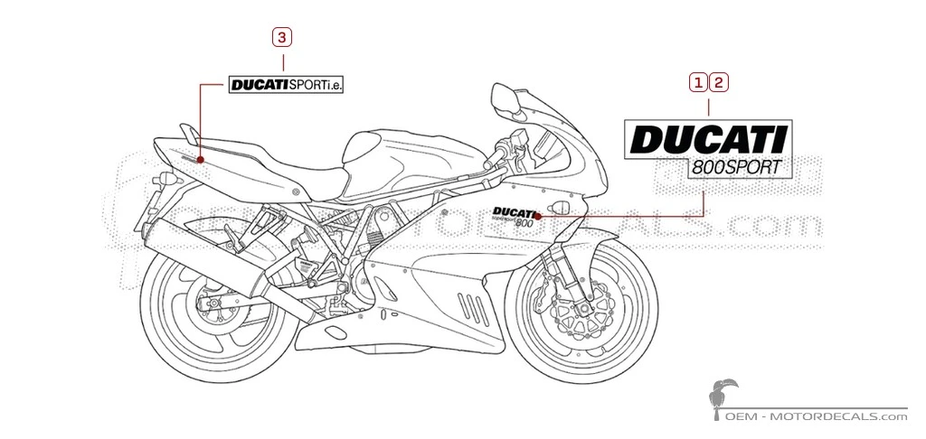 Pegatinas para Ducati SUPERSPORT 800 S 2003 • Ducati Pegatinas OEM Pegatinas para Ducati SUPERSPORT 800 S 2003 • Ducati Pegatinas OEM